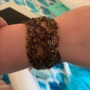 NWOT beaded open back bracelet